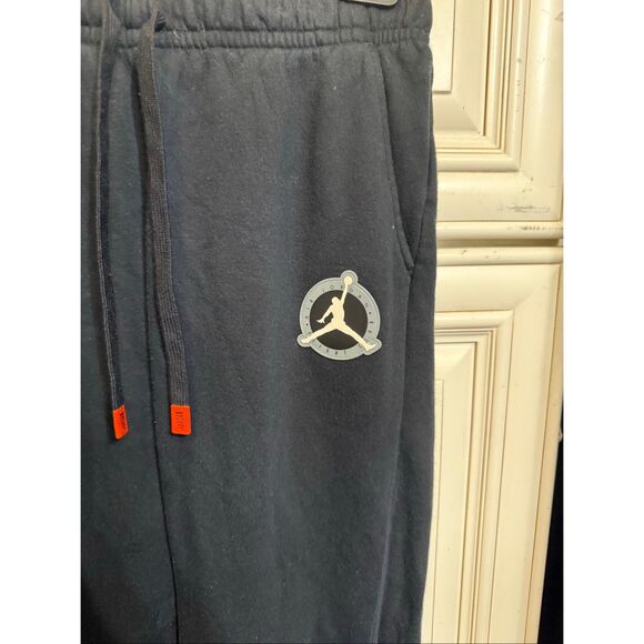 Jordan Men's Flight MVP Drawstring Fleece Jogger Sweatpants Black Size Small - Picture 2 of 14